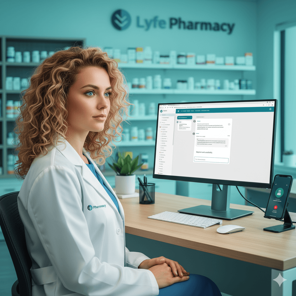Lyfe Pharmacy contact - friendly pharmacist ready to help